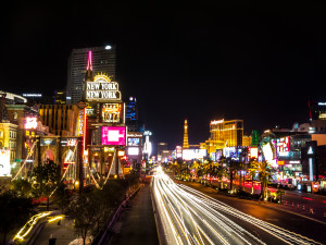 The Las Vegas Strip from NYNY Bridge