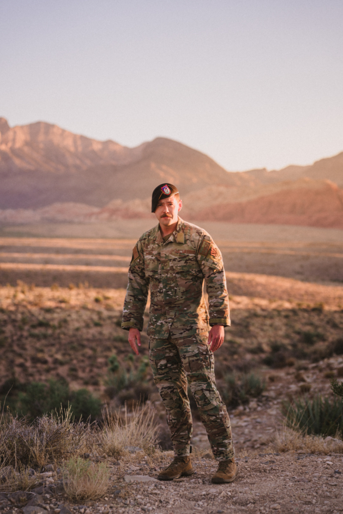 Red Rock Military Army Portrait - Las Vegas